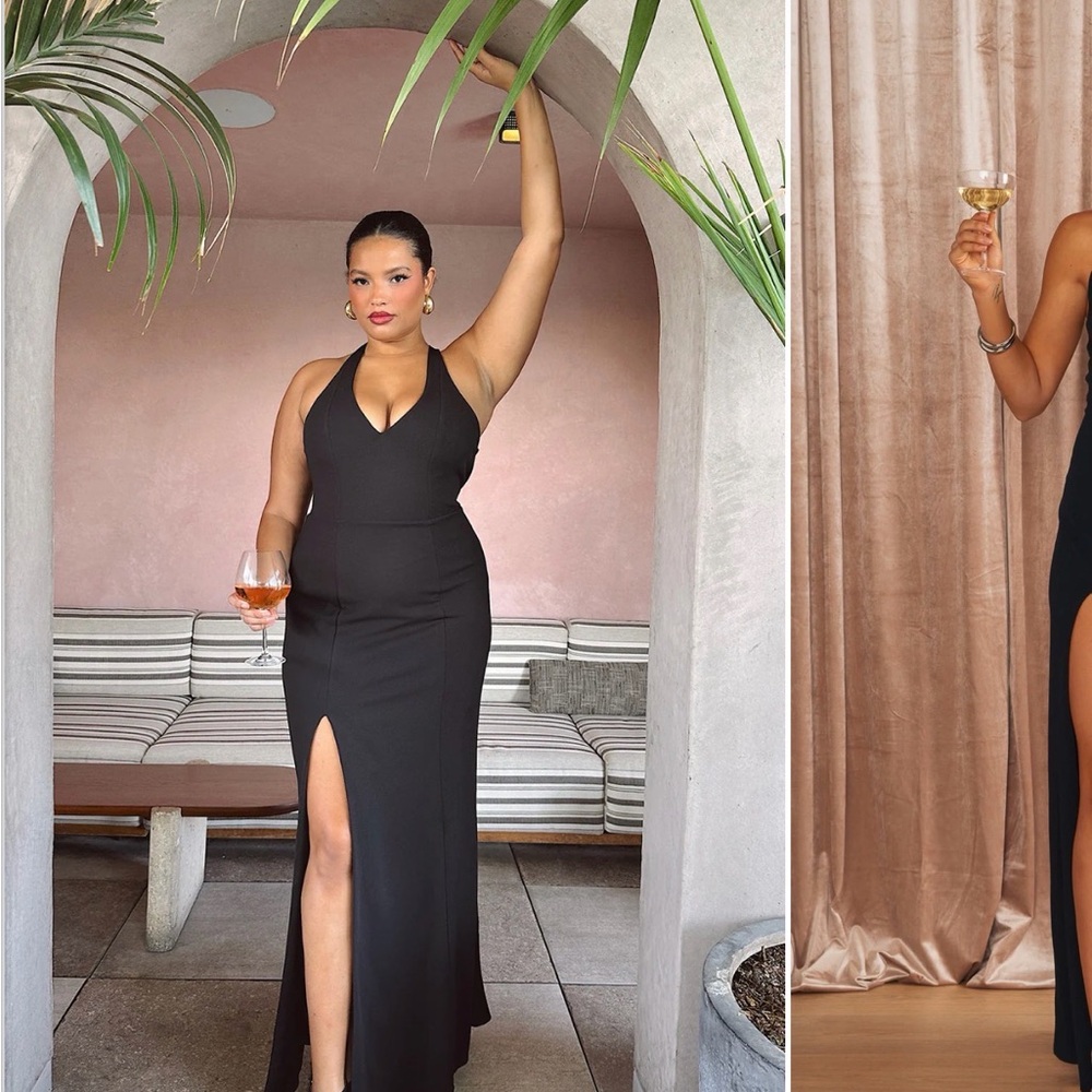 Show me your MUMU Black Maxi slit dress - Picture 3 of 3